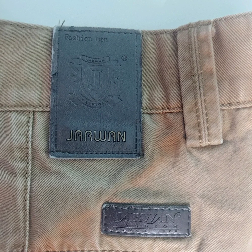 Jarwan Mens Pants Brown‎ 38 Chino Cotton Spandex Preppy Nautical